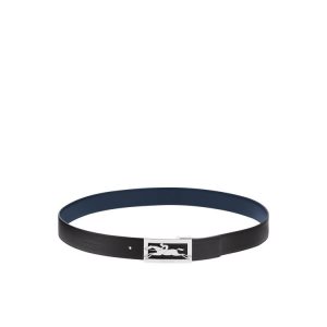 Cinture Longchamp Pelle Nere Blu Marino | 28740-ZBEV