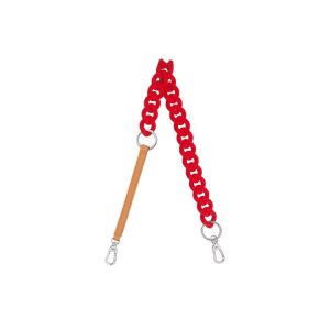Cinturino Catena Longchamp Vermilion Pelle Rosse | 70152-CHVM