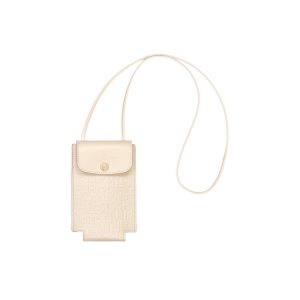 Cover Longchamp With Pizzo Ecru Pelle Beige | 65048-QCUT