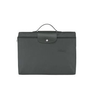 New Longchamp Folder Recycled canvas Grigie Profondo | 13469-AEYB