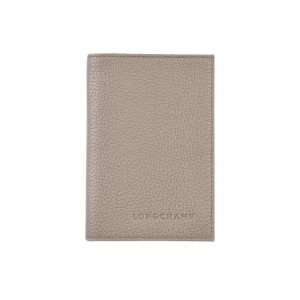 Pochette Longchamp Passport Cover Turtledove Pelle Grigie | 24130-VISZ