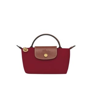 Pochette Longchamp Pouch With Recycled canvas Rosse | 20453-OLFW