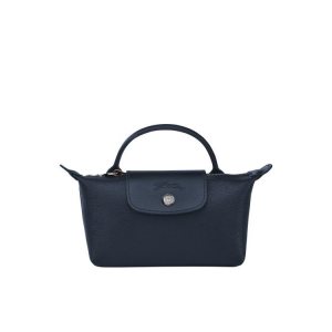Pochette Longchamp Pouch With Tela Blu Marino | 24139-RAKW