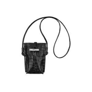 Pochette Longchamp With Pizzo Pelle Nere | 03782-SQRM