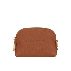 Portacarte Longchamp Caramel Pelle Marroni | 26905-CLVZ