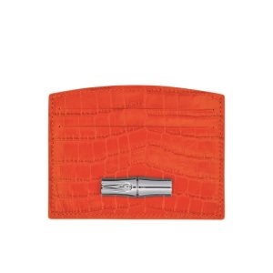 Portacarte Longchamp Card Pelle Arancioni | 38029-CIPA