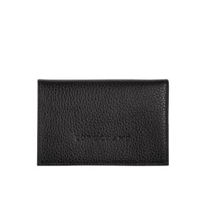 Portacarte Longchamp Card Pelle Nere | 34602-NSTQ
