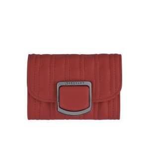 Portacarte Longchamp Card Pelle Rosse | 13694-AHPU
