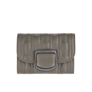 Portacarte Longchamp Card Turtledove Pelle Grigie | 25071-NSAP
