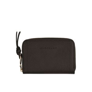 Portacarte Longchamp Ebony Pelle Caffè | 42953-PNBO