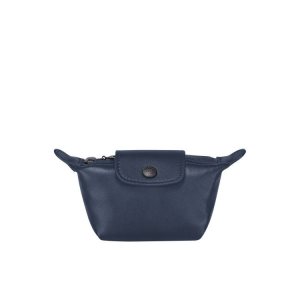 Portacarte Longchamp Pelle Blu Marino | 01759-URAL