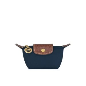 Portacarte Longchamp Recycled canvas Blu Marino | 75680-WZYM