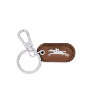 Portachiavi Longchamp Ring Pelle Marroni | 90581-EFBC