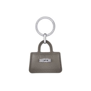 Portachiavi Longchamp Turtledove Pelle Grigie | 70953-LOFW