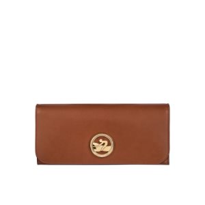 Portafogli Longchamp Long Continental Pelle Marroni | 68425-WCFT
