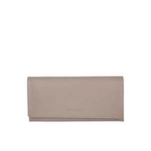 Portafogli Longchamp Long Continental Turtledove Pelle Grigie | 73846-JIFD