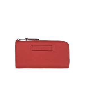 Portafogli Longchamp Long With Zip Around Terracotta Pelle Arancioni | 16897-KIXS