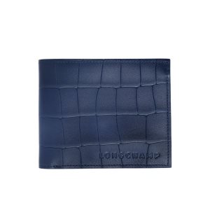 Portafogli Longchamp Pelle Blu Marino | 37052-JSUW