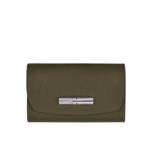 Portafogli Longchamp Pelle Khaki | 27019-BEFK