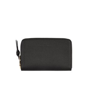 Portafogli Longchamp Pelle Nere | 35148-SCFY