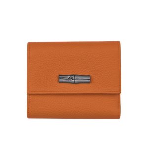 Portafogli Longchamp Saffron Pelle Arancioni | 68734-FJHK