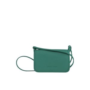 Portafoglio Con Cerniera Longchamp On Pelle Grigie Verdi | 37098-YAEM