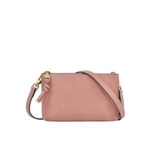 Portafoglio Con Cerniera Longchamp Pouch Pelle Rosa | 23690-BPCK