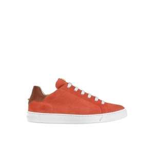 Scarpe Da Ginnastica Longchamp Terracotta Pelle Arancioni | 61240-LEOI