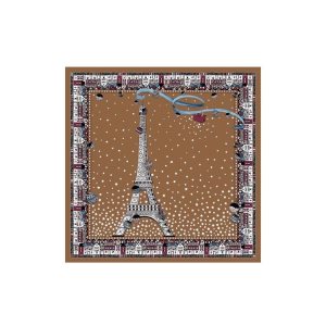 Sciarpe Longchamp Scarf 50 Hazelnut Silk Beige | 98704-OJFM