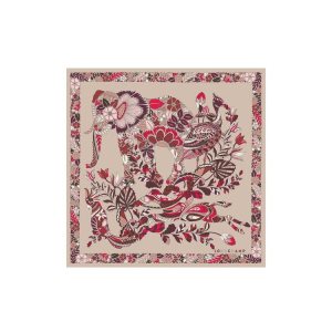 Sciarpe Longchamp Scarf 50 Silk Rosa | 58071-MQOR