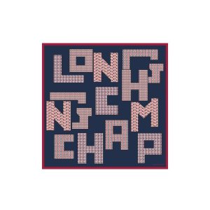 Sciarpe Longchamp Scarf 70 Silk Blu Marino | 14286-XYLR
