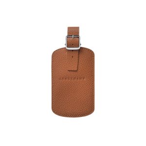 Travel Accessories Longchamp Luggage Tag Caramel Pelle Marroni | 07234-ZBKT