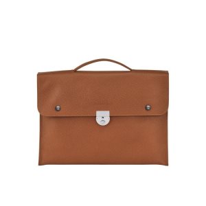 Valigie Longchamp Briefcase S Caramel Pelle Marroni | 67159-CLRT