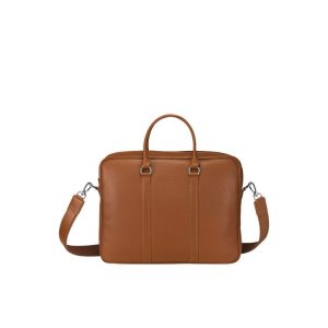Valigie Longchamp Briefcase S Caramel Pelle Marroni | 87243-XZSA