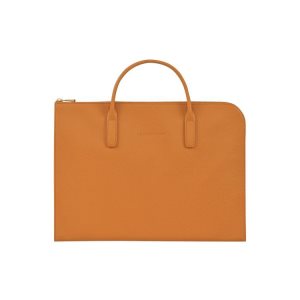 Valigie Longchamp Briefcase S Saffron Pelle Arancioni | 15326-LVHO