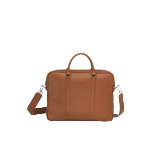 Valigie Longchamp Briefcase Xs Caramel Pelle Marroni | 87351-IVFA