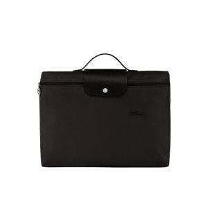 Valigie Longchamp Folder Recycled canvas Nere | 85037-KYZV