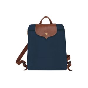 Zaini Longchamp Recycled canvas Blu Marino | 98140-AYZG