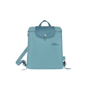 Zaini Longchamp Thunderstorm Recycled canvas Blu | 53928-GBAM